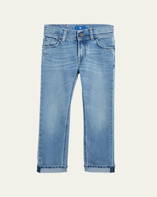 Kids' Denim Sport Trousers, Size 6-12